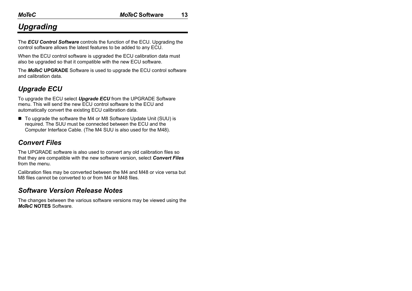 Upgrading | MoTeC M8 User Manual | Page 15 / 63