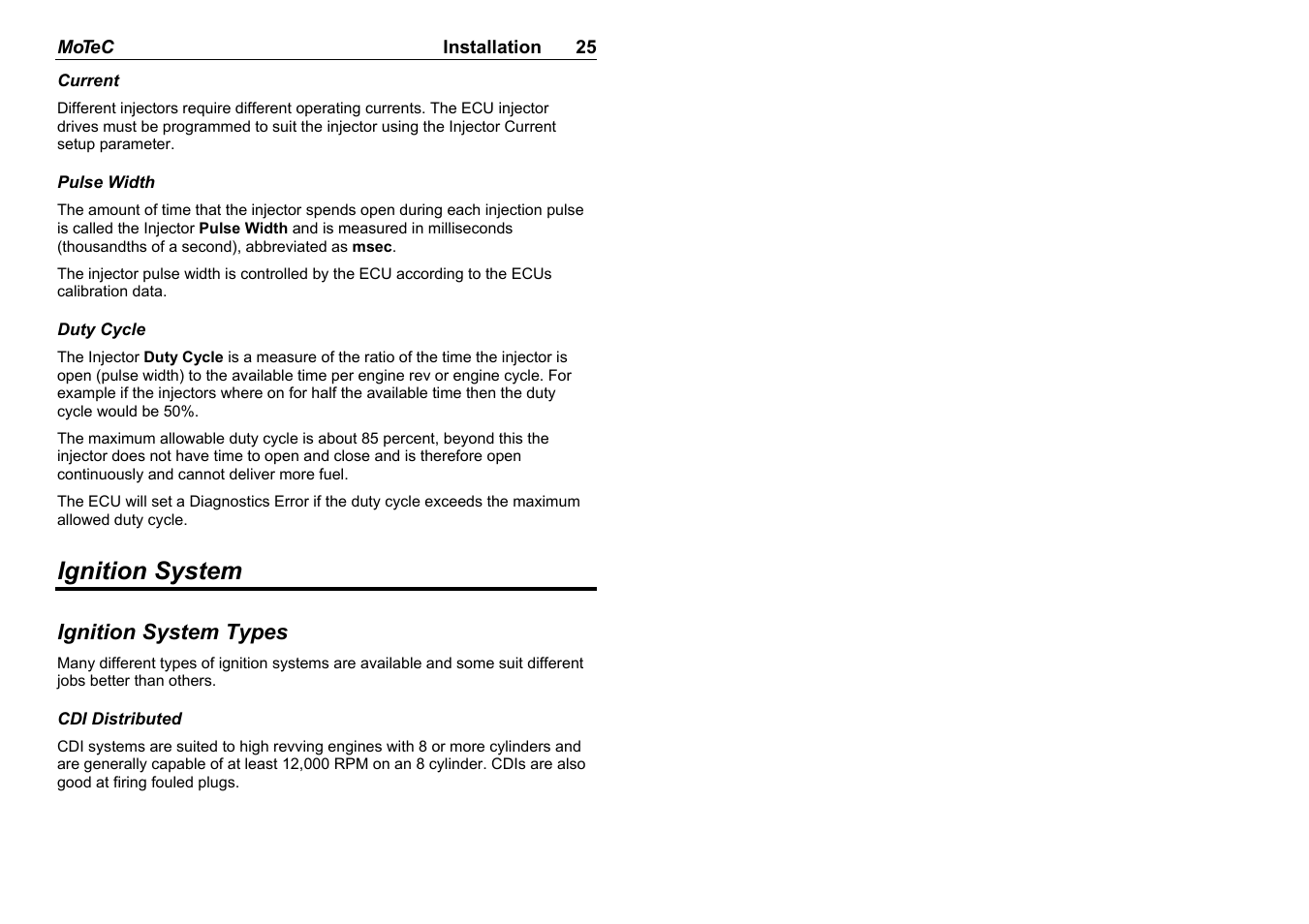 Ignition system | MoTeC M8 User Manual | Page 27 / 63