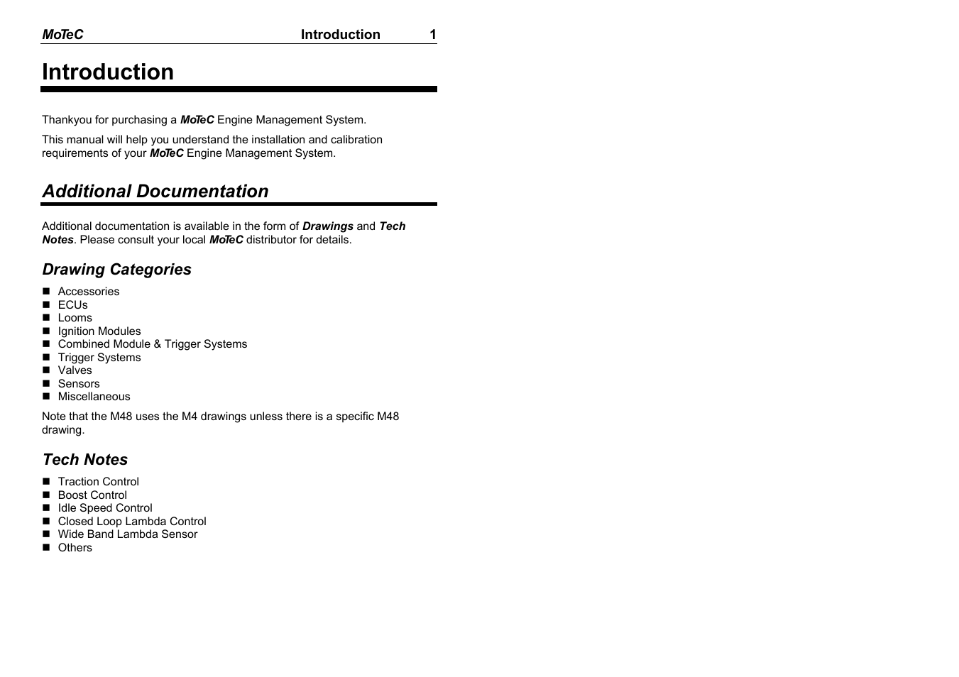 Introduction, Additional documentation | MoTeC M8 User Manual | Page 3 / 63