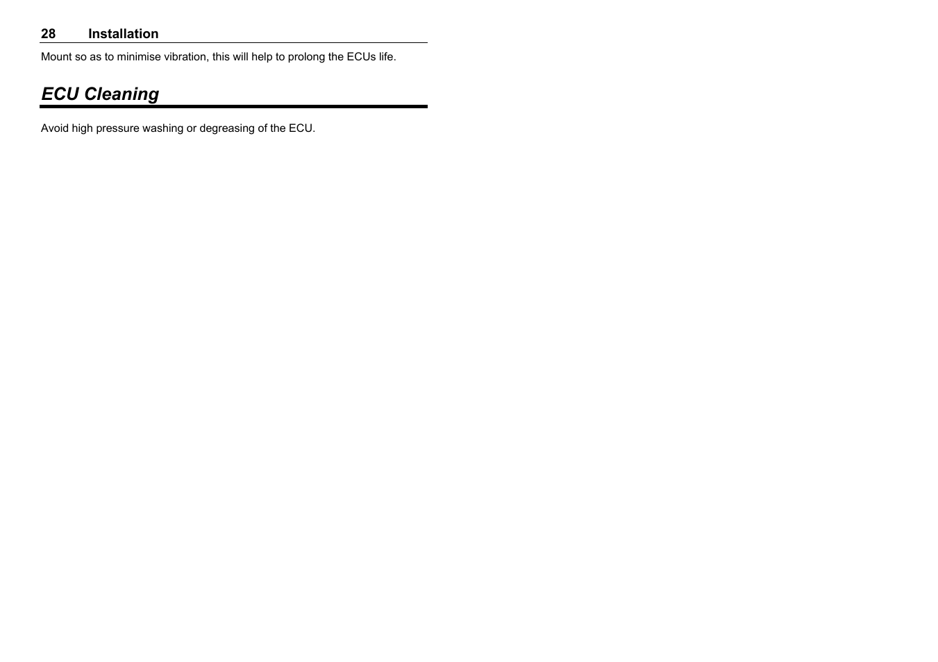 Ecu cleaning | MoTeC M8 User Manual | Page 30 / 63