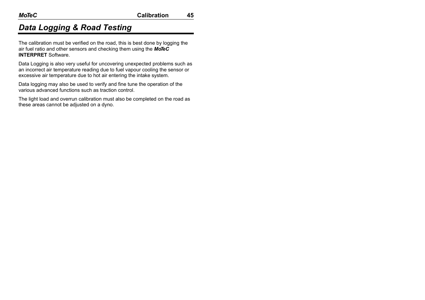 Data logging & road testing | MoTeC M8 User Manual | Page 47 / 63