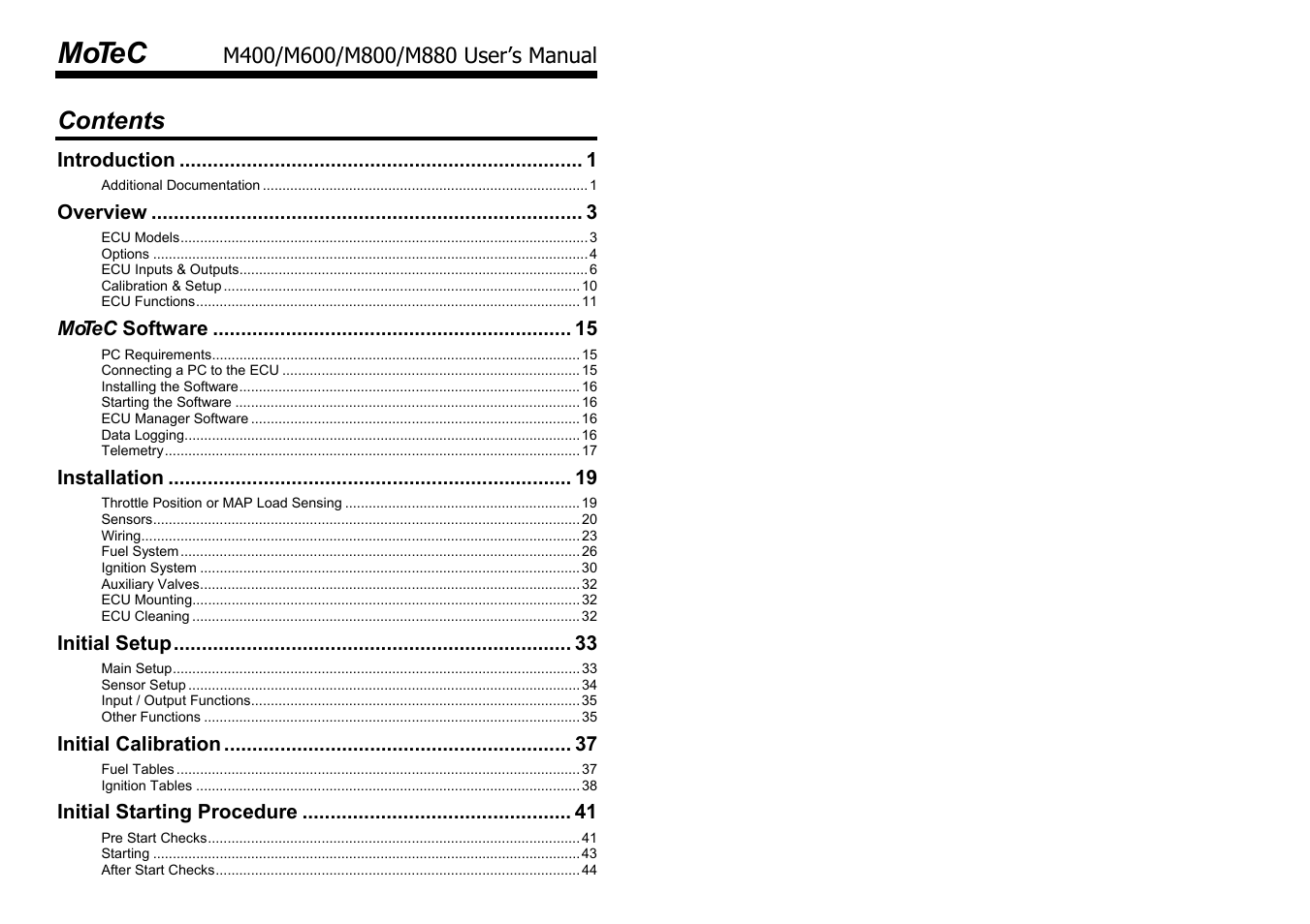 MoTeC M880 User Manual | 101 pages