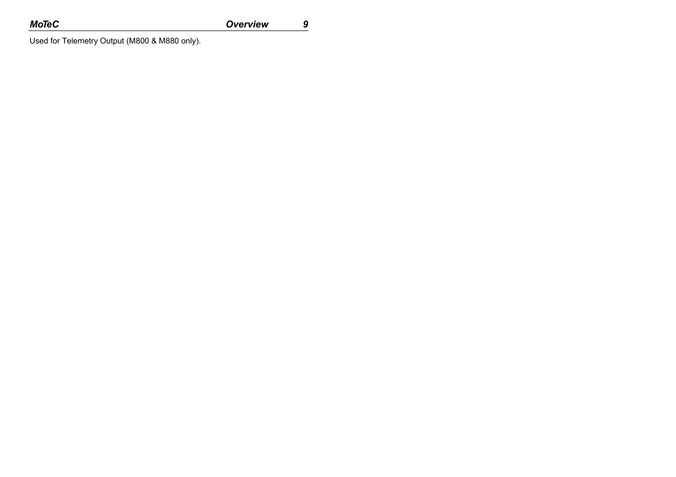 MoTeC M880 User Manual | Page 11 / 101