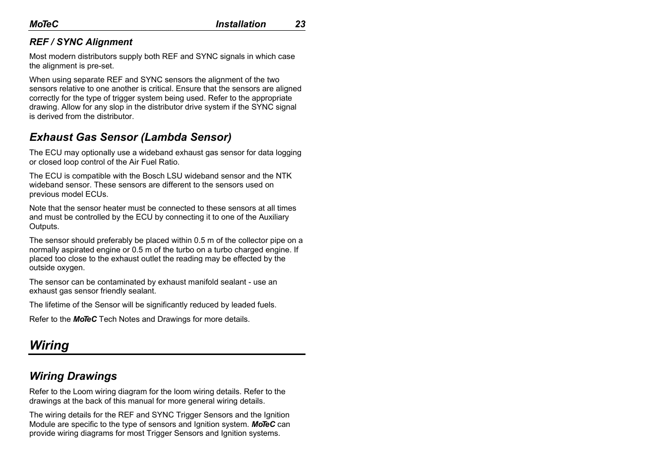 Wiring | MoTeC M880 User Manual | Page 25 / 101