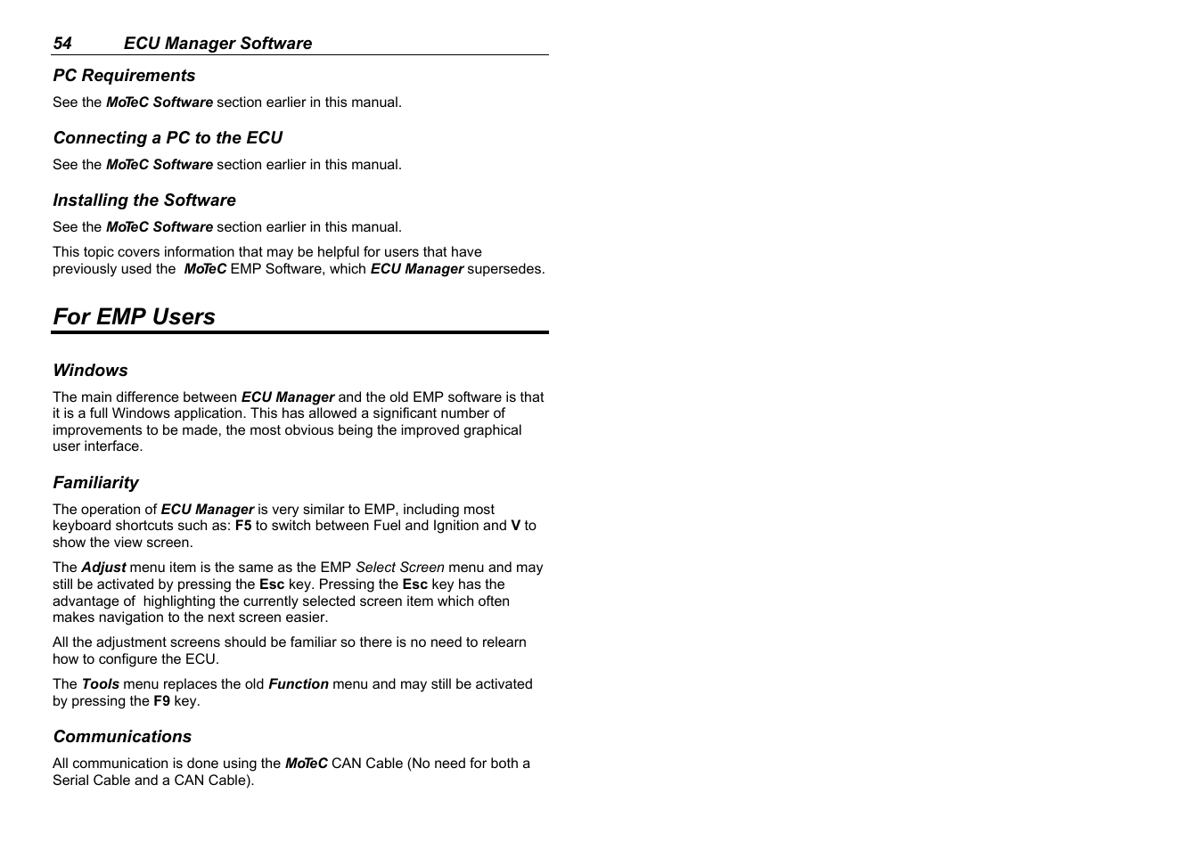 For emp users | MoTeC M880 User Manual | Page 56 / 101