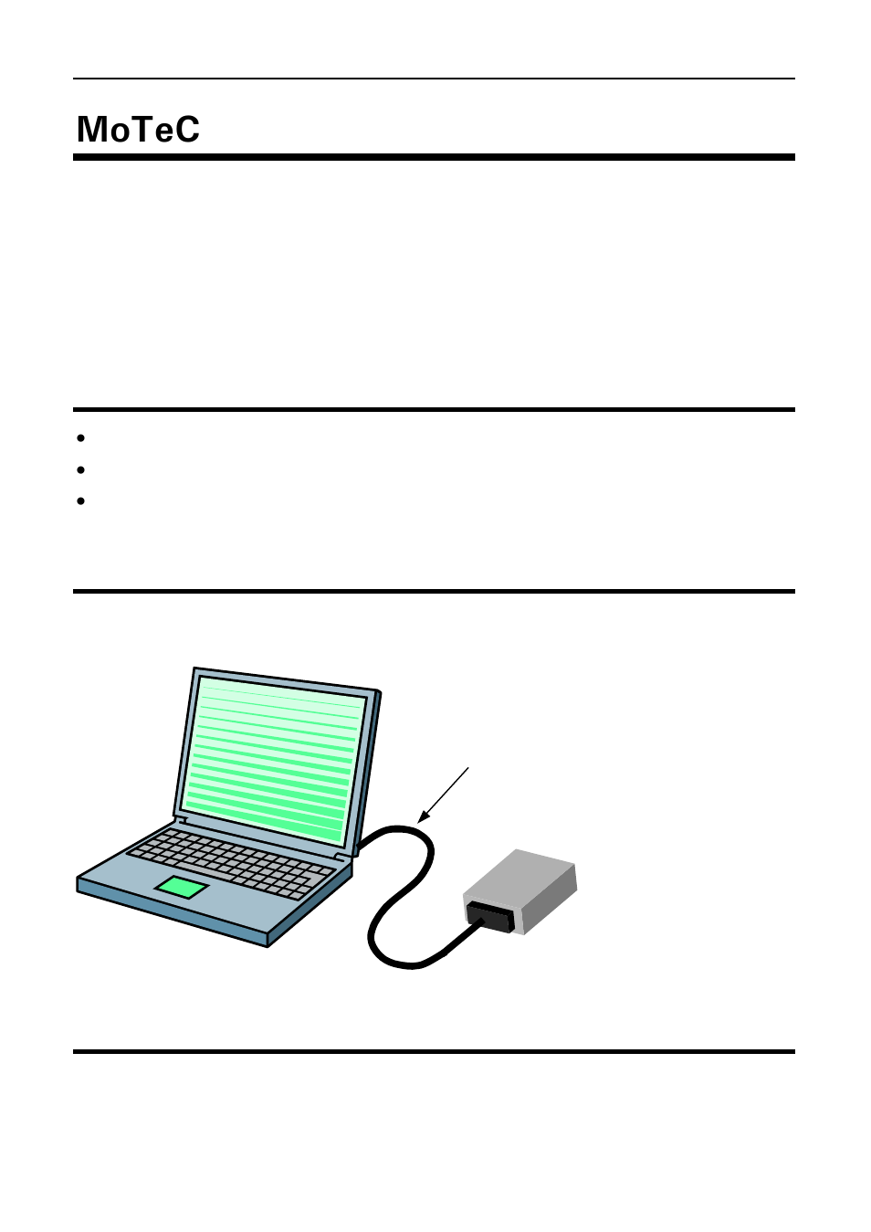 Motec software, Pc requirements, Connecting a pc to the ecu | Installing the software | MoTeC M84 User Manual | Page 13 / 86