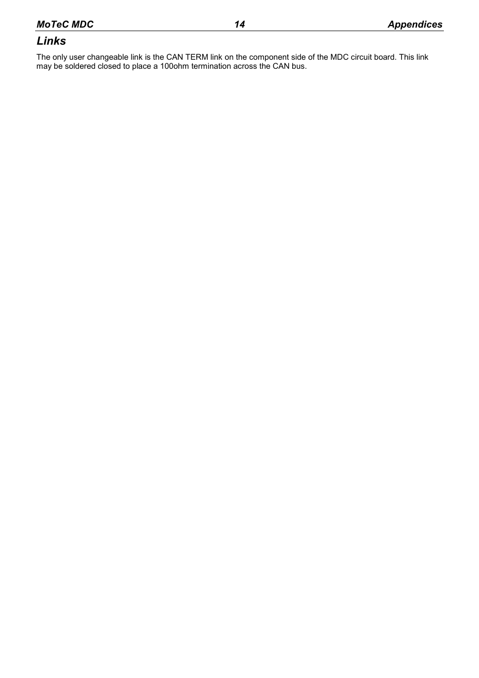 Links | MoTeC MDC User Manual | Page 16 / 22