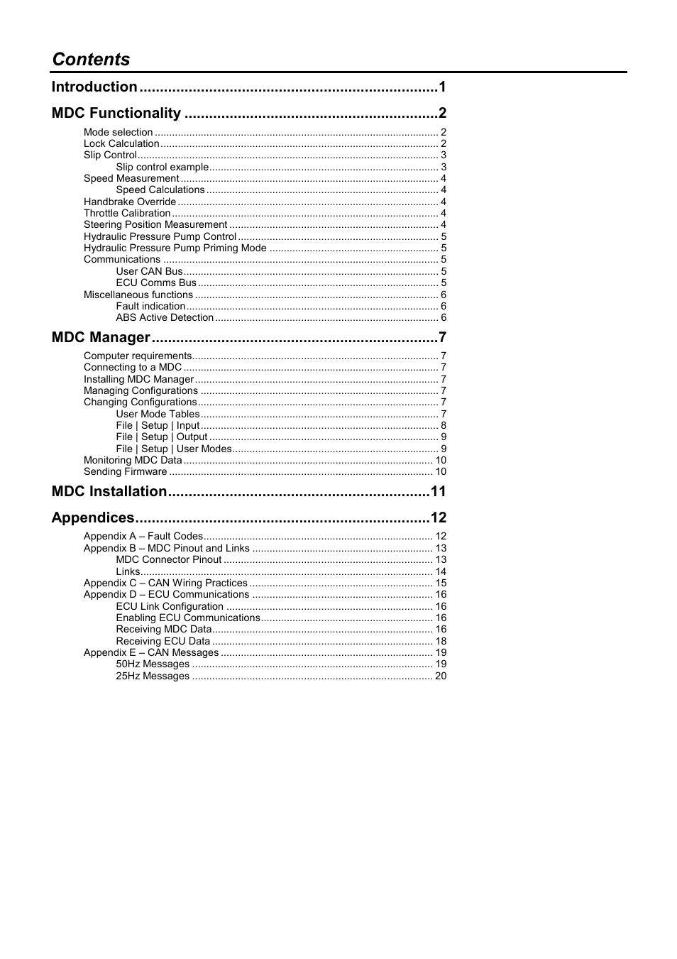 MoTeC MDC User Manual | Page 2 / 22