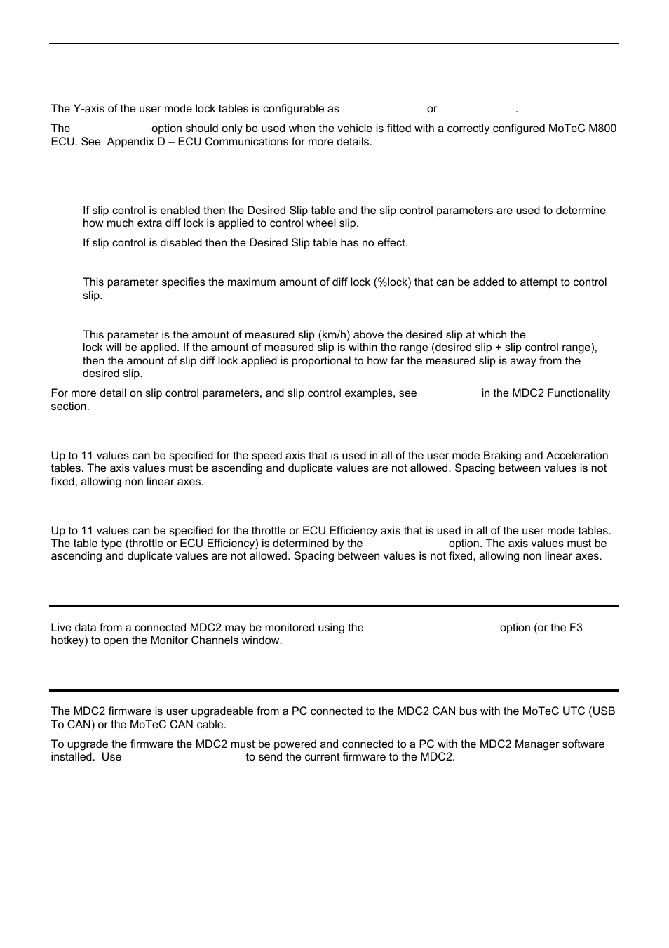 Monitoring mdc2 data, Sending firmware, File | setup | user modes | MoTeC MDC2 User Manual | Page 13 / 20