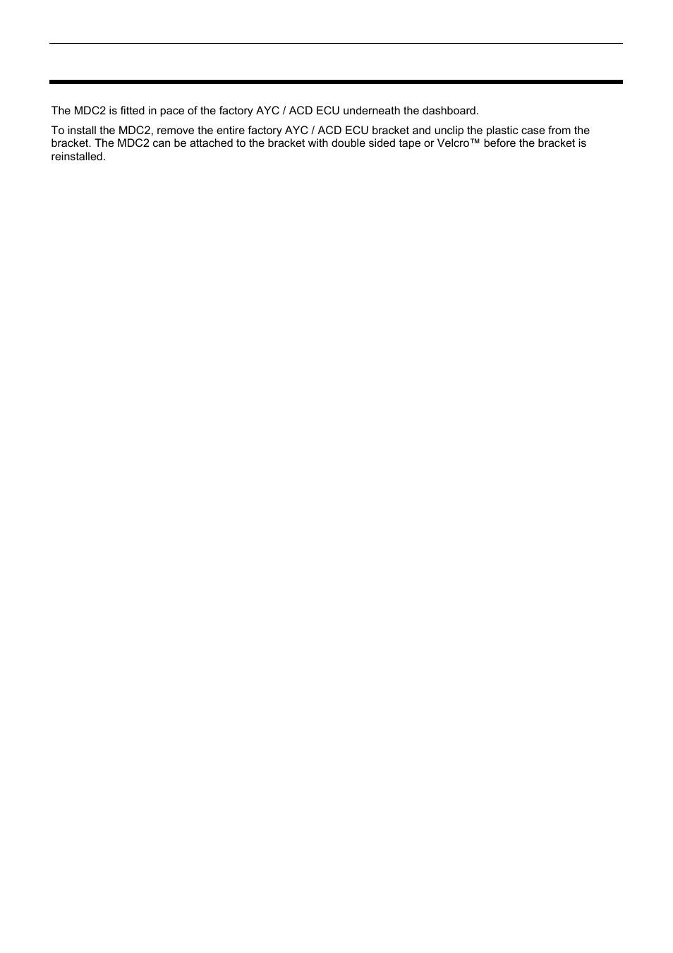 Mdc2 installation | MoTeC MDC2 User Manual | Page 14 / 20