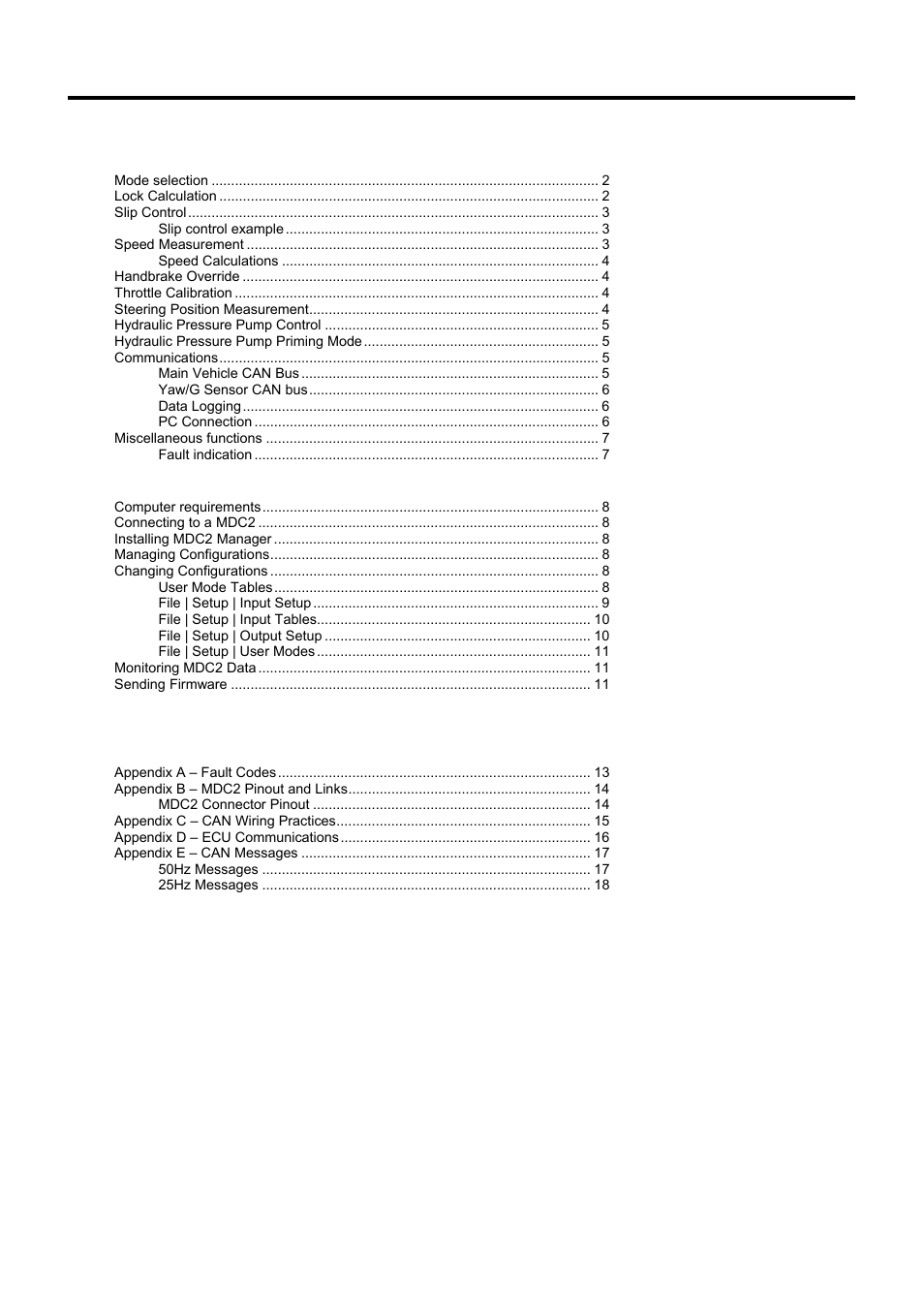MoTeC MDC2 User Manual | Page 2 / 20
