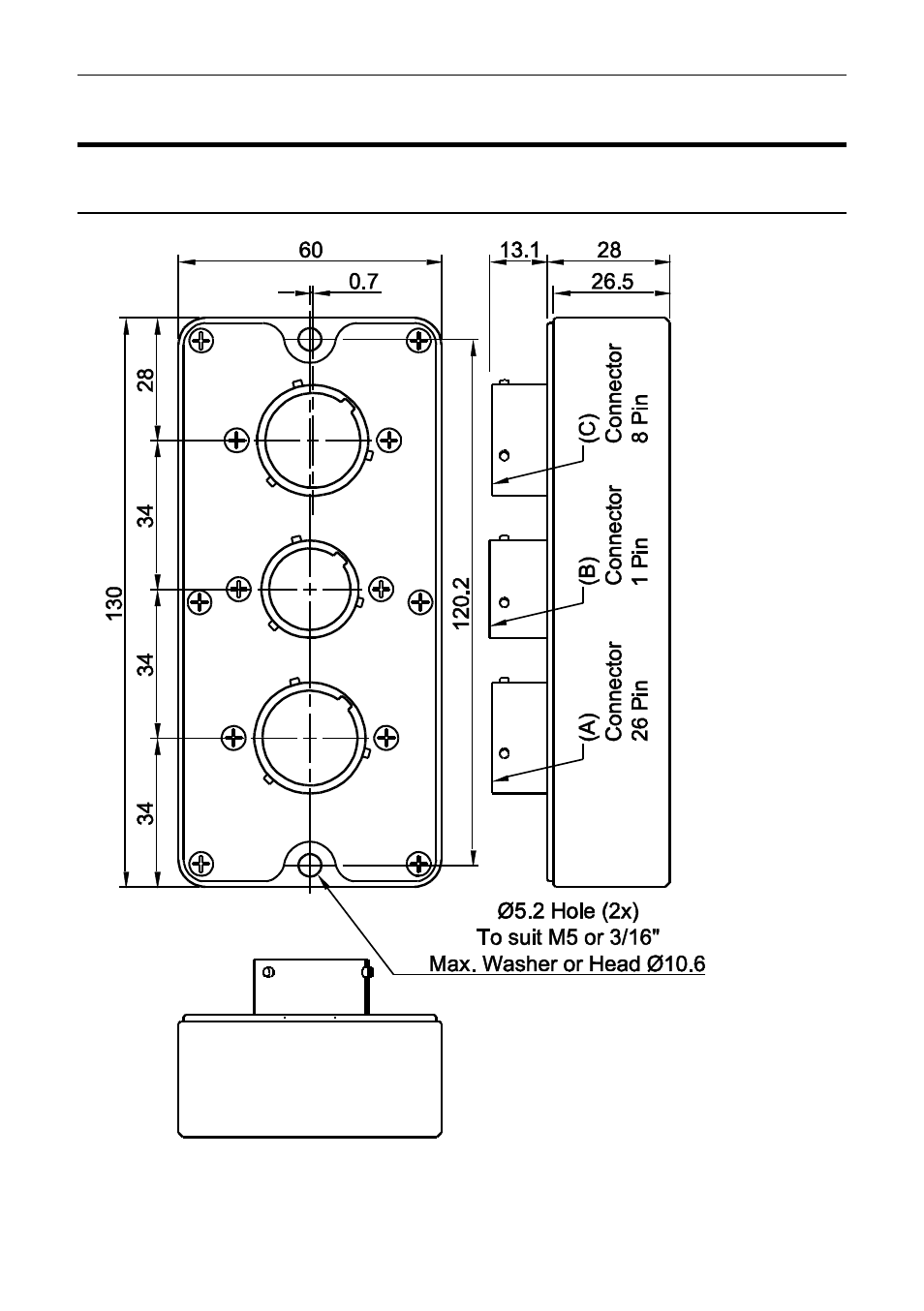 Mounting dimensions, Pdm16 | MoTeC PDM30 User Manual | Page 43 / 61