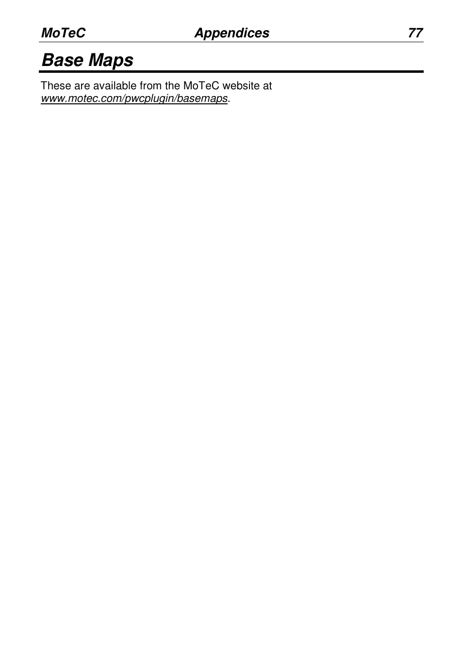 Base maps | MoTeC PWC Plug-In ECU User Manual | Page 84 / 91