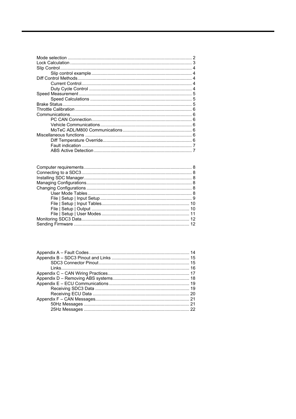 MoTeC SDC3 User Manual | Page 2 / 24