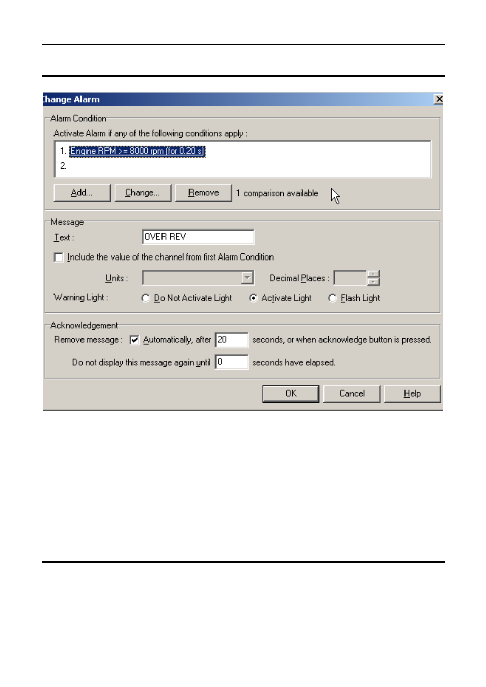 Selecting an item in a window, Using the selected item | MoTeC SDL User Manual | Page 40 / 70