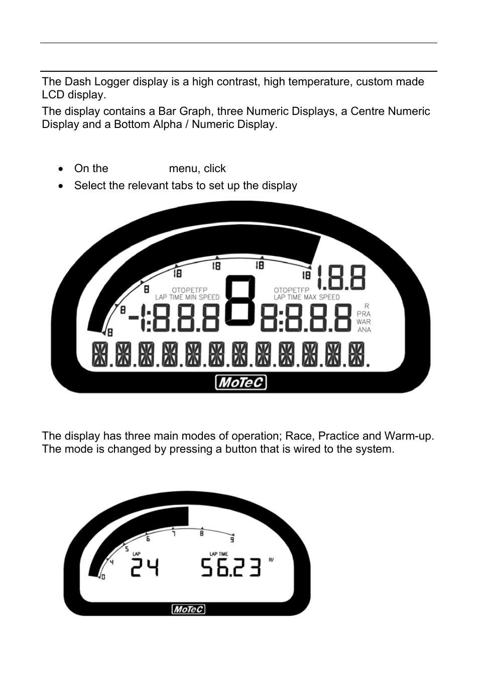 Display | MoTeC ESDL3 User Manual | Page 31 / 76