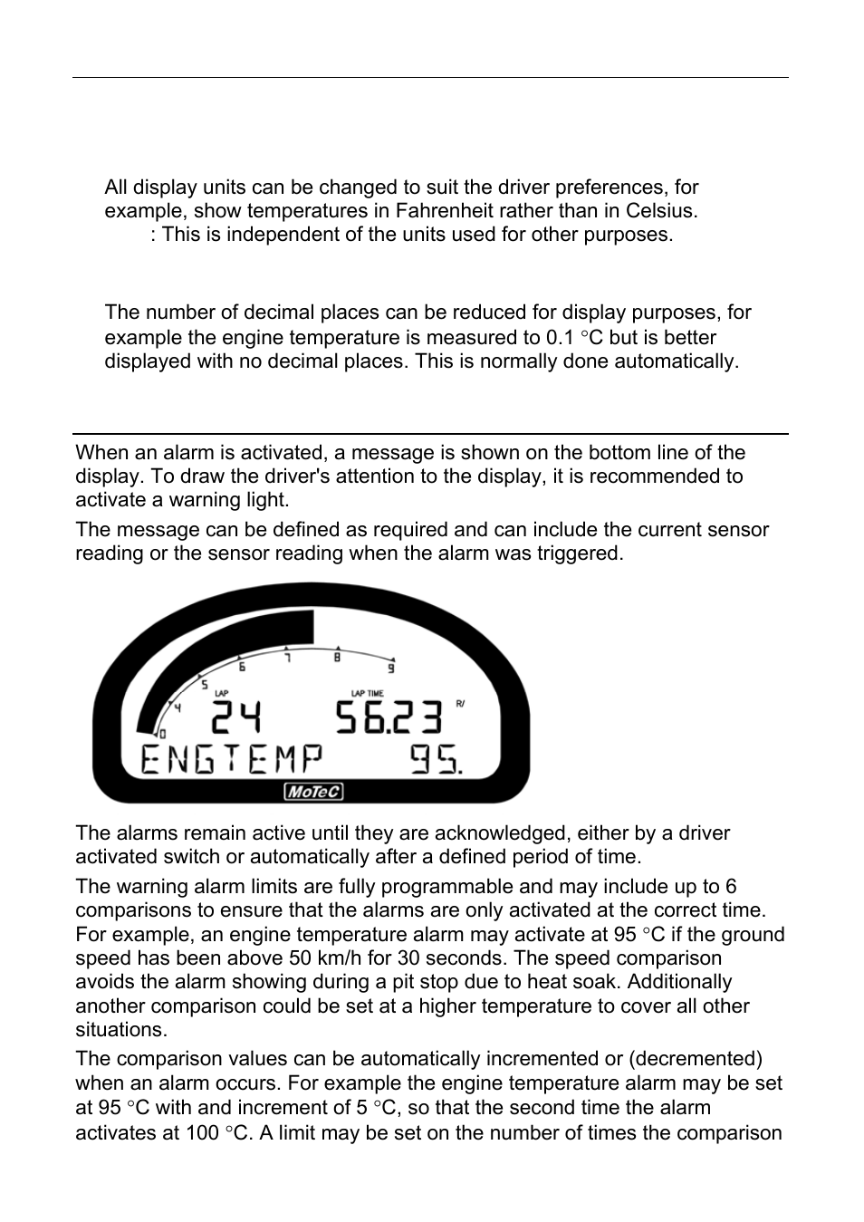 Alarms | MoTeC ESDL3 User Manual | Page 35 / 76