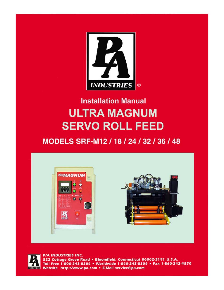 PA Industries Magnum Servo Roll Feed SRF-M12/18/24/32/36/48 - Installation Manual User Manual | 25 pages