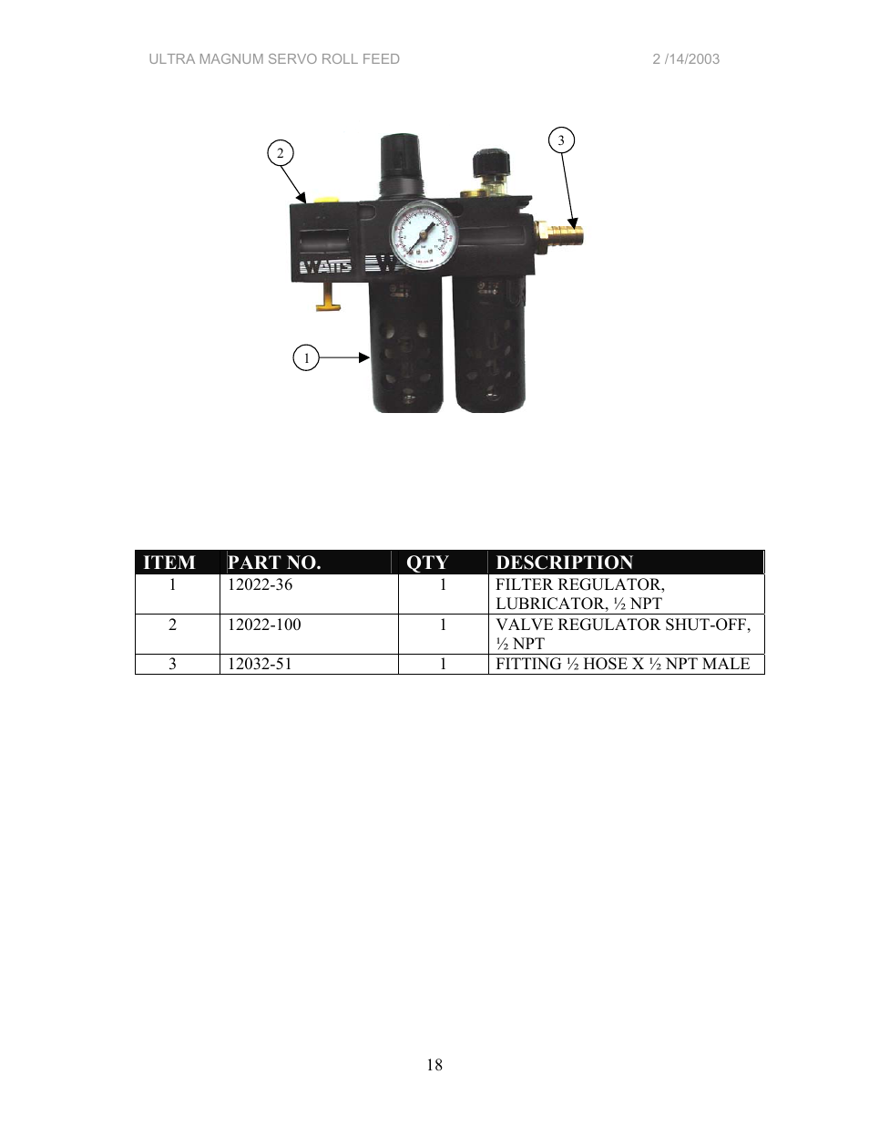 PA Industries Magnum Servo Roll Feed SRF-M12/18/24/32/36/48 - Installation Manual User Manual | Page 18 / 25
