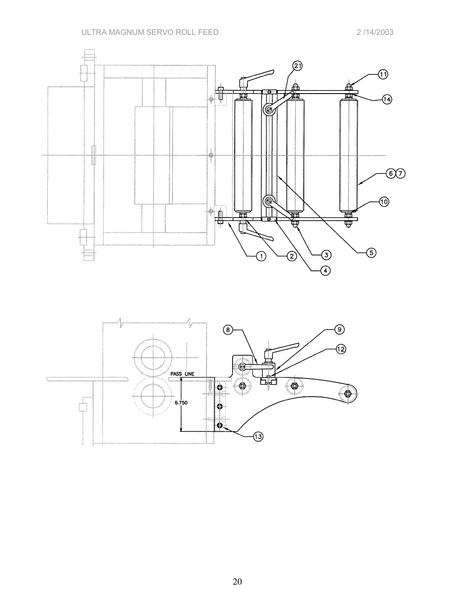 PA Industries Magnum Servo Roll Feed SRF-M12/18/24/32/36/48 - Installation Manual User Manual | Page 20 / 25