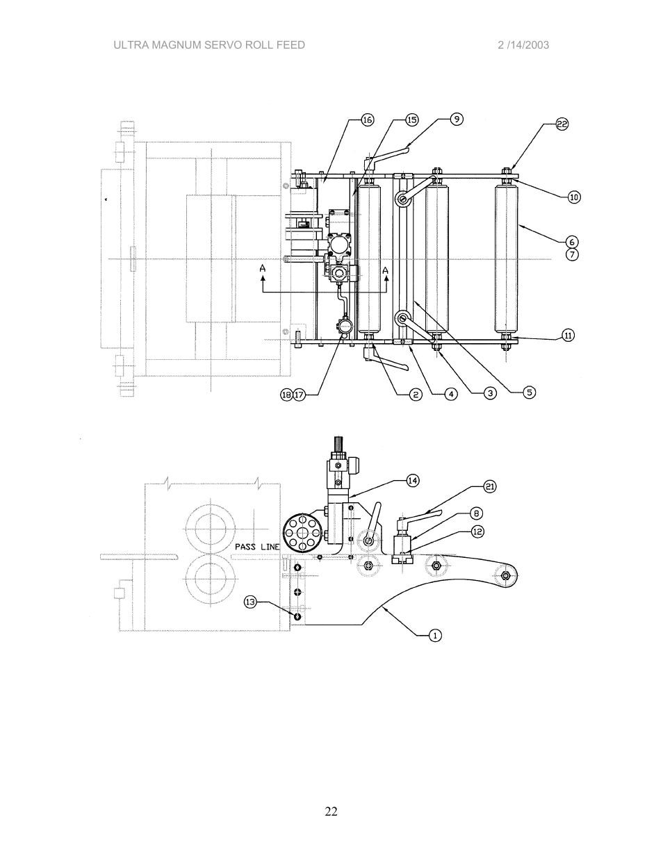 PA Industries Magnum Servo Roll Feed SRF-M12/18/24/32/36/48 - Installation Manual User Manual | Page 22 / 25