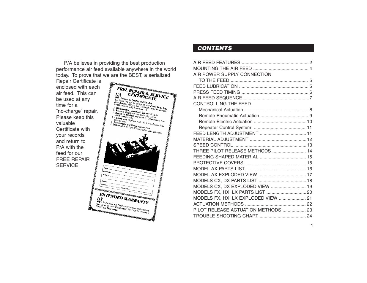 PA Industries Precision AirFeed User Manual | Page 3 / 28