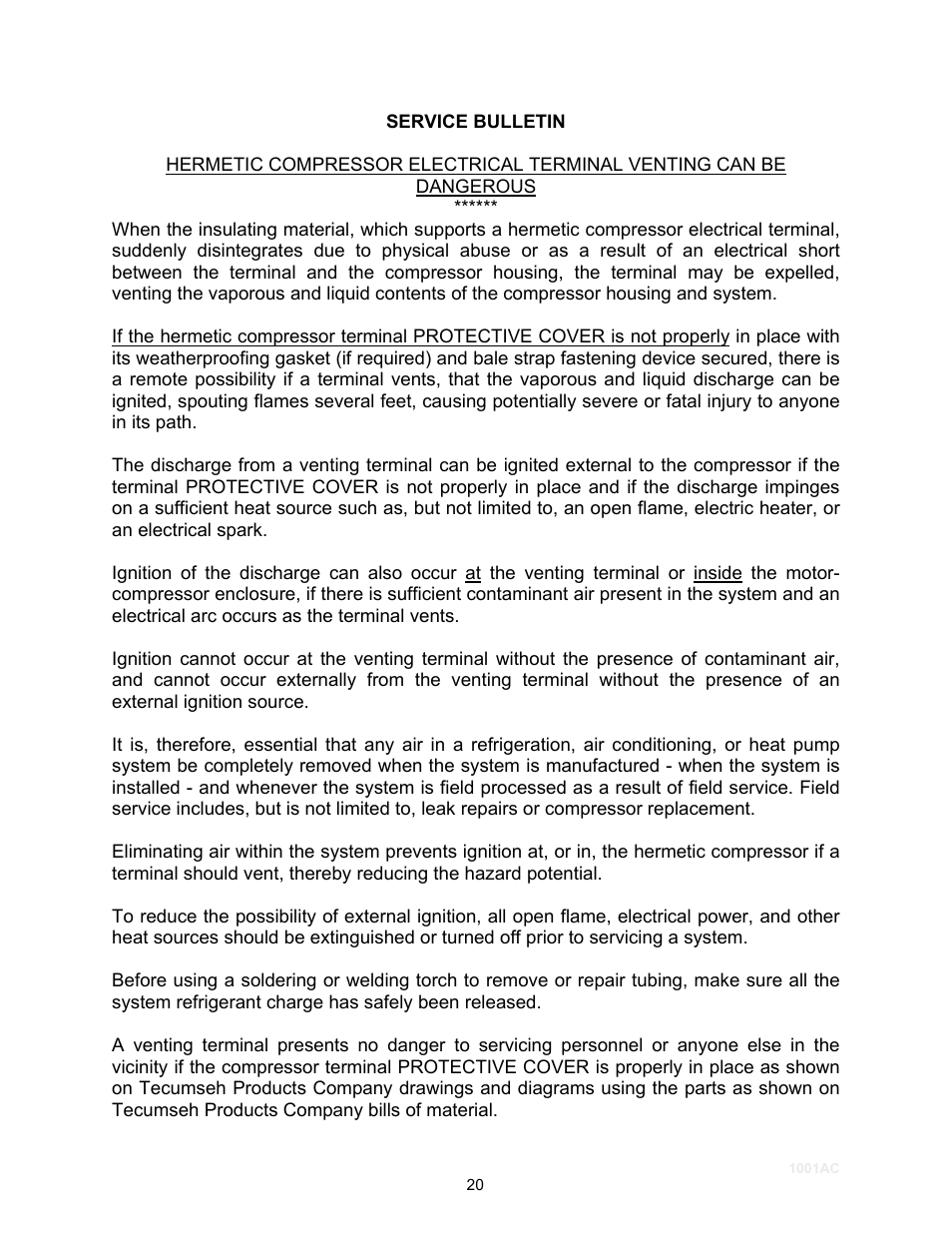 Schreiber Chillers 1001ACsf User Manual | Page 17 / 26