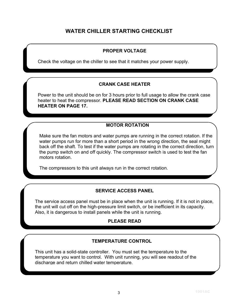 Schreiber Chillers 1001ACsf User Manual | Page 2 / 26