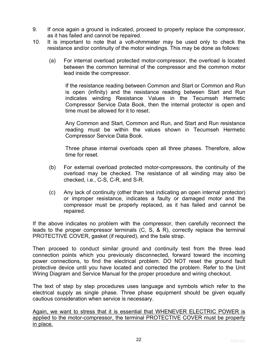 Schreiber Chillers 1250ACsf User Manual | Page 23 / 30