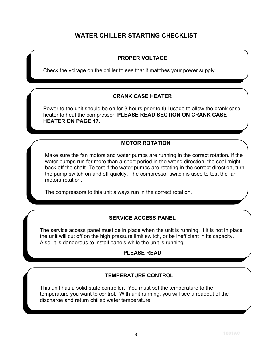 Schreiber Chillers 1250ACsf User Manual | Page 4 / 30