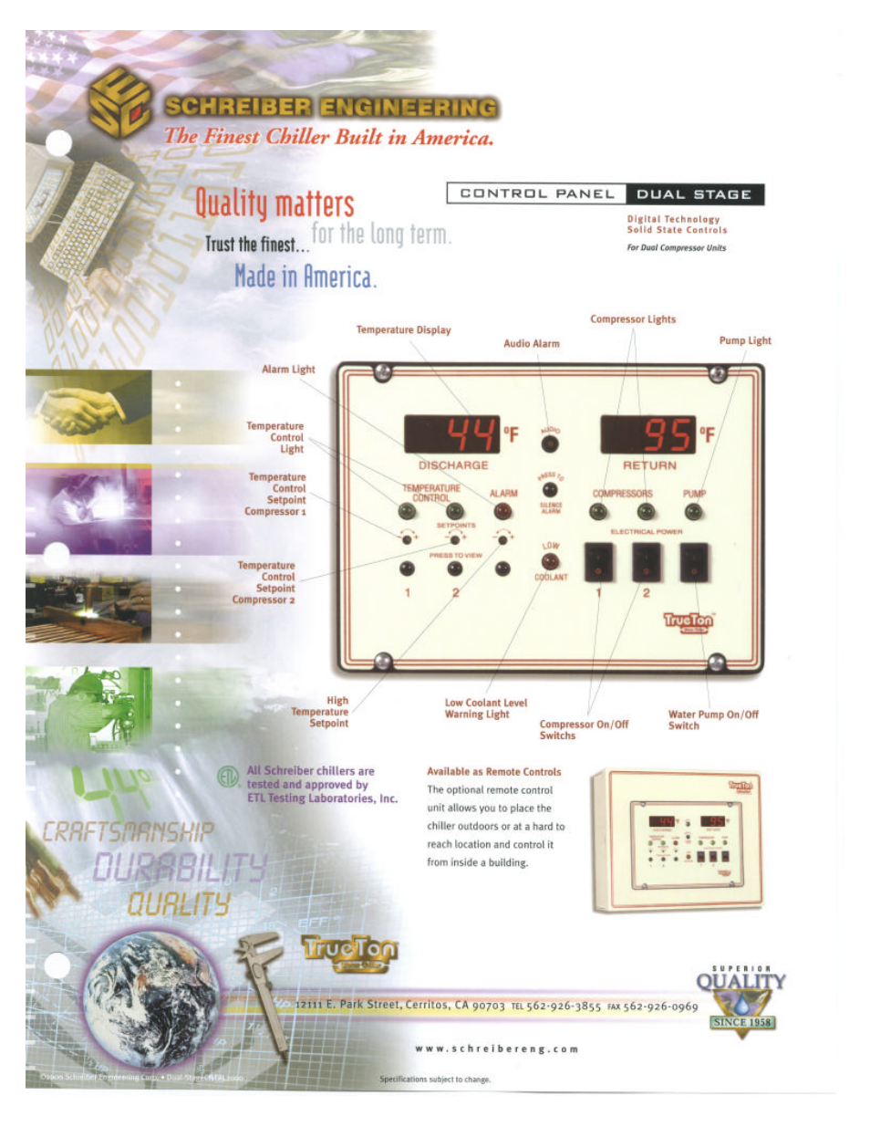 Schreiber Chillers 1500ACsf User Manual | Page 8 / 31