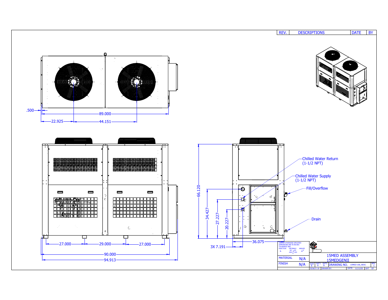 Title | Schreiber Chillers 15MEDAC_GEN2 User Manual | Page 22 / 77