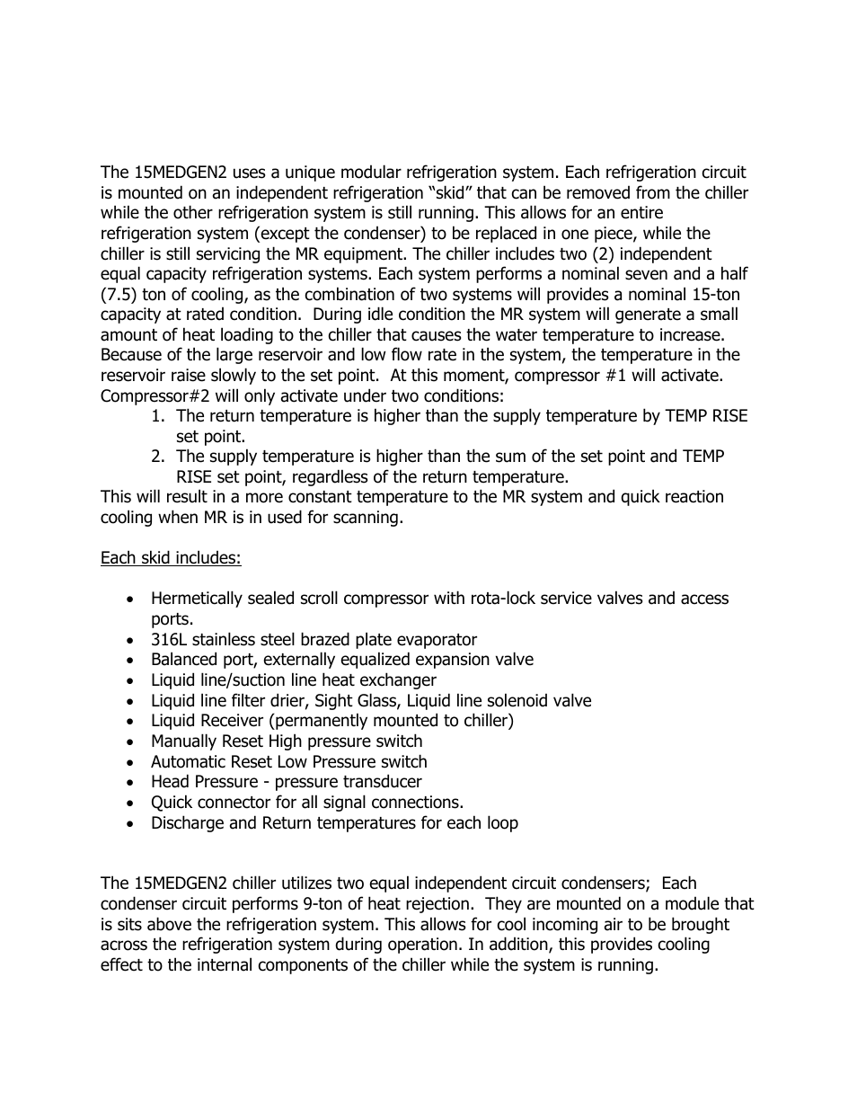 Schreiber Chillers 15MEDAC_GEN2 User Manual | Page 9 / 77