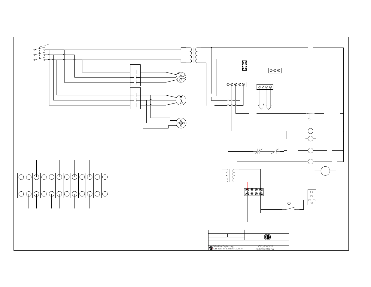 Terminal block connections | Schreiber Chillers 200ACsf User Manual | Page 6 / 31