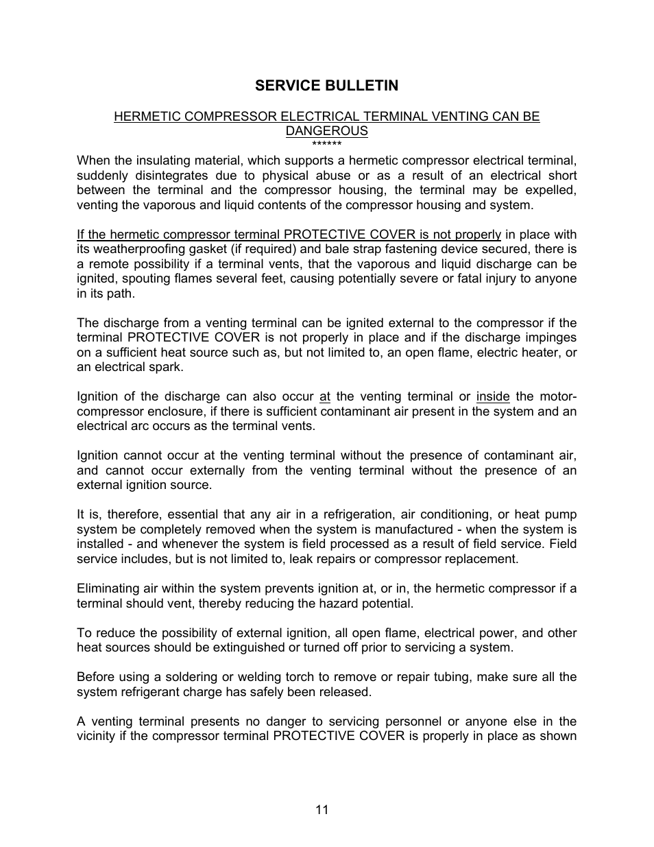 Service bulletin | Schreiber Chillers 30AC User Manual | Page 10 / 18