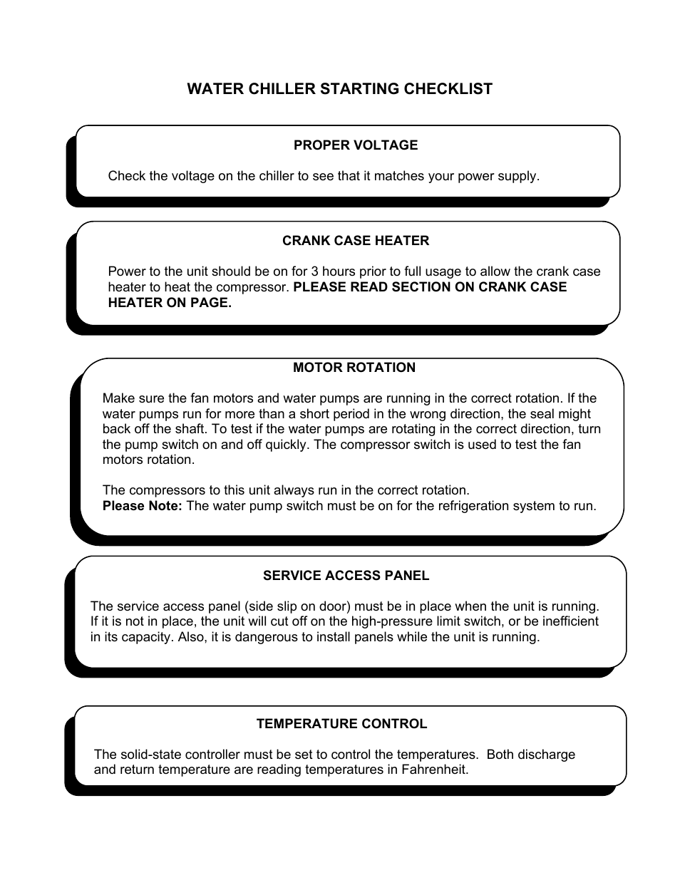 Schreiber Chillers 750ACsf User Manual | Page 5 / 31