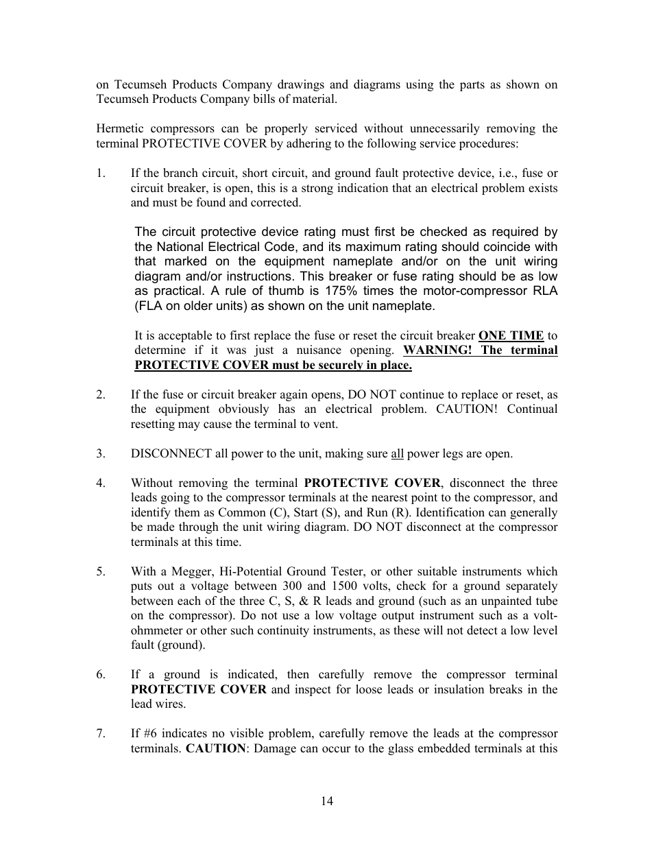 Schreiber Chillers MICRO MAX CHILLERS User Manual | Page 14 / 21