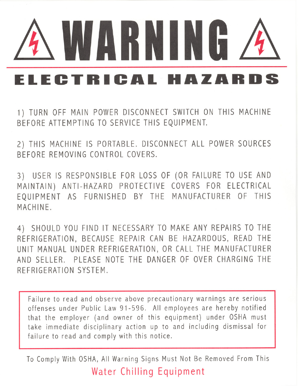 Schreiber Chillers MICRO MAX CHILLERS User Manual | Page 3 / 21