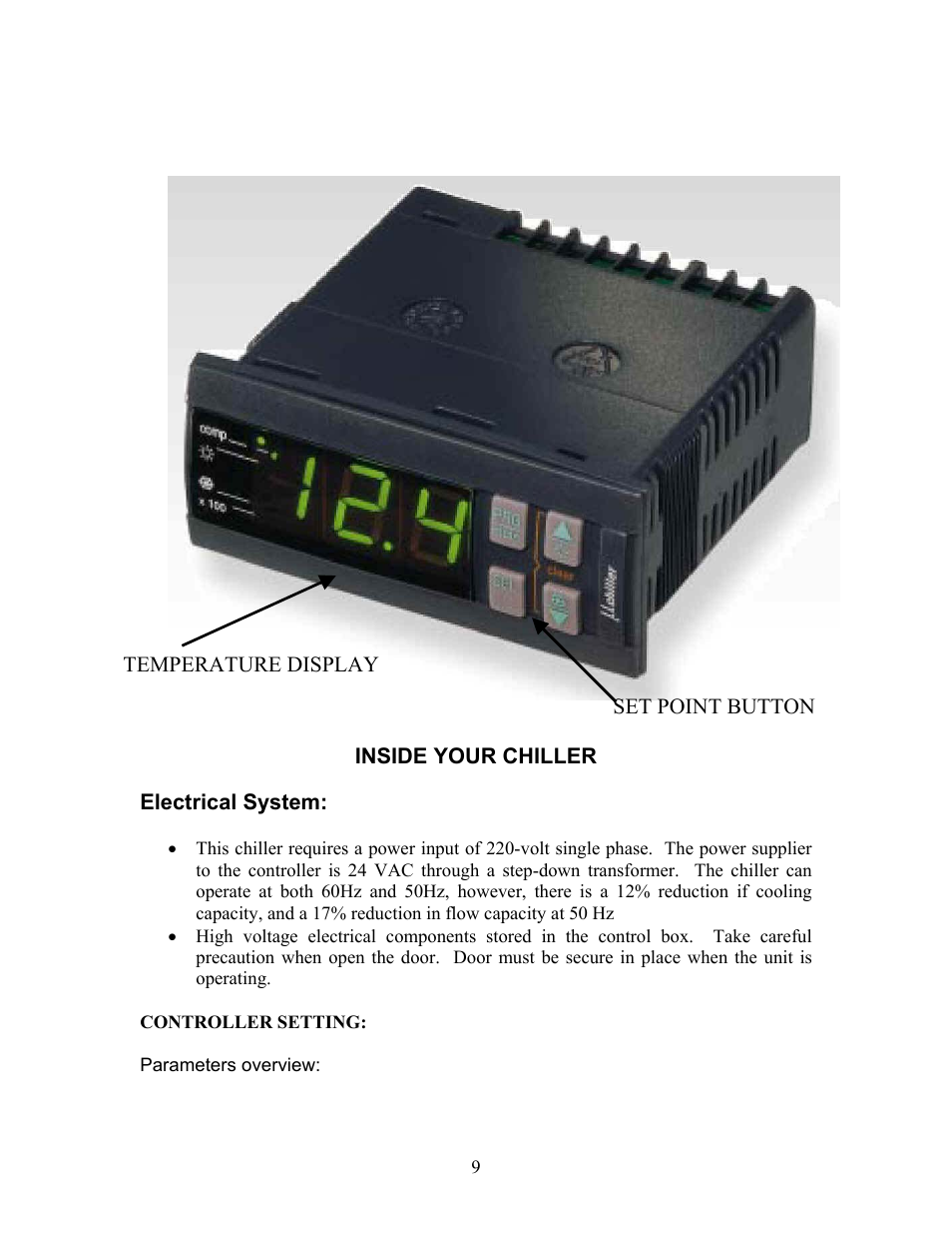 Schreiber Chillers MICRO MAX CHILLERS User Manual | Page 9 / 21