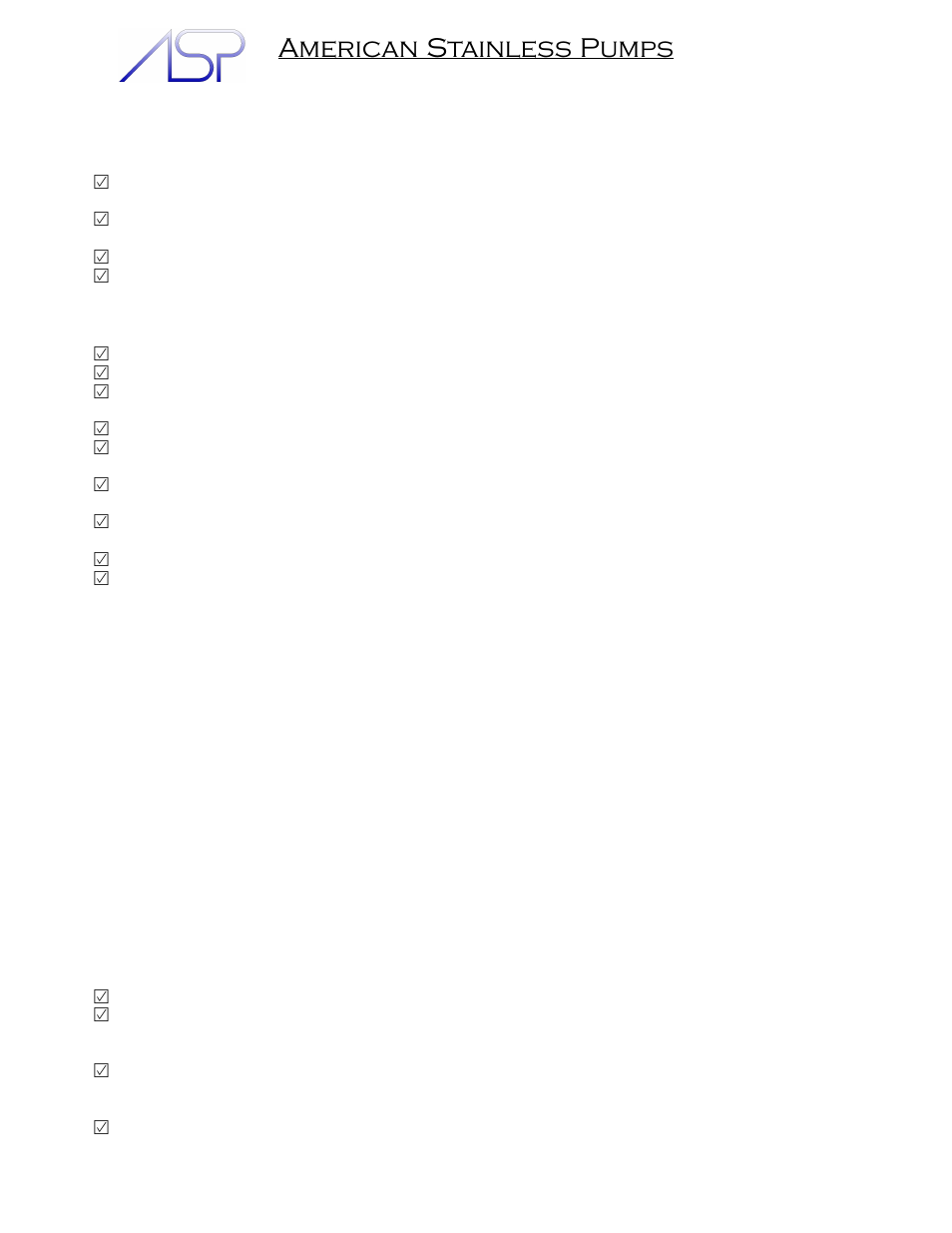 American stainless pumps | Schreiber Chillers MC75AC User Manual | Page 11 / 20