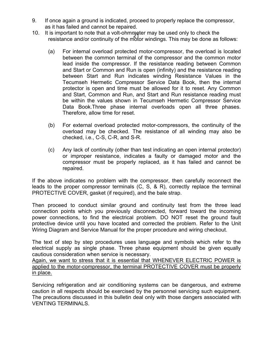 Schreiber Chillers Hypertherm Part No 039104 User Manual | Page 21 / 30