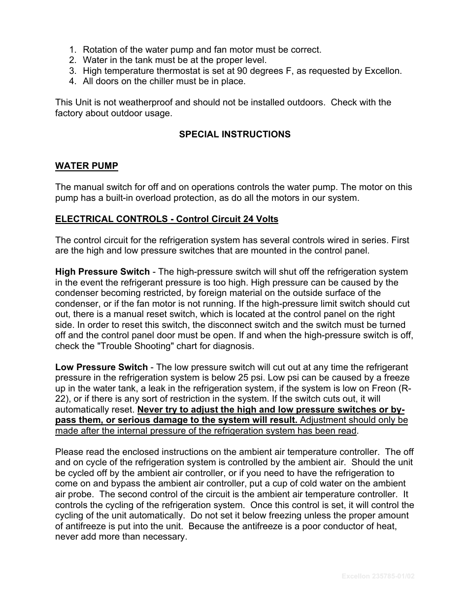 Schreiber Chillers Excellon 150EX User Manual | Page 15 / 34