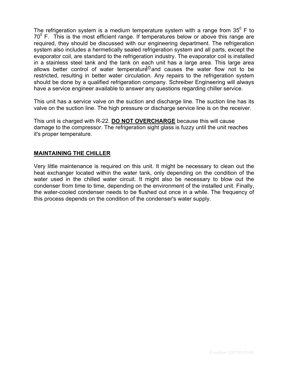 Schreiber Chillers Excellon 150EX User Manual | Page 17 / 34