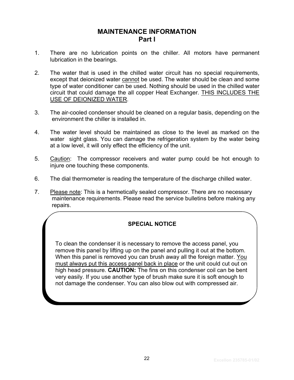 Schreiber Chillers Excellon 150AC User Manual | Page 27 / 33