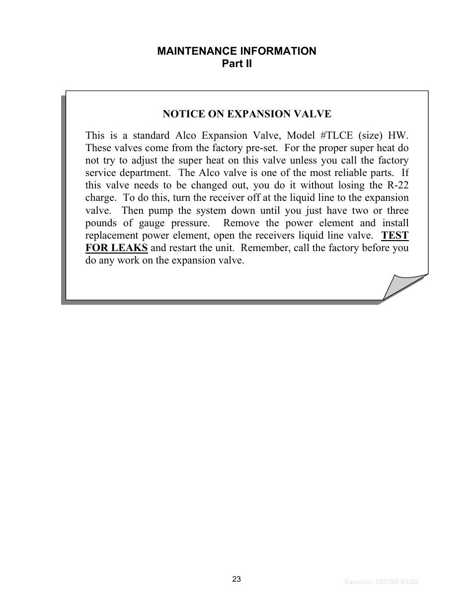 Schreiber Chillers Excellon 150AC User Manual | Page 28 / 33
