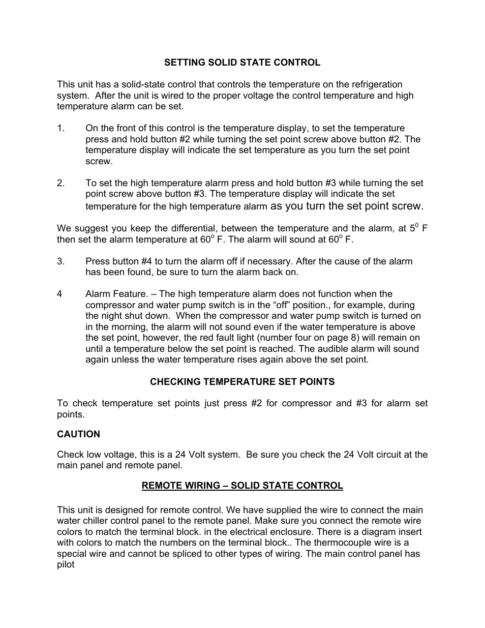 Schreiber Chillers Single MRI controls User Manual | 3 pages