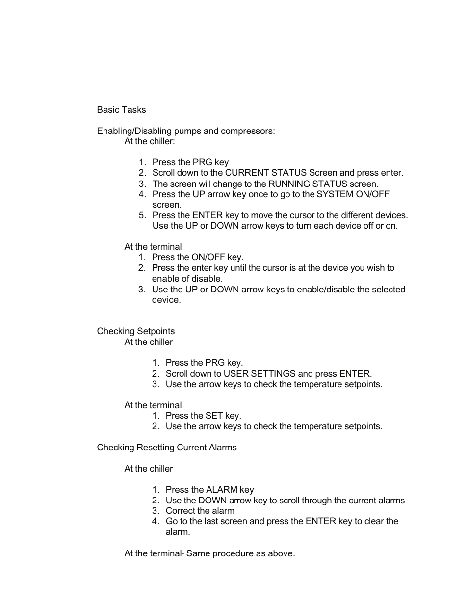 Schreiber Chillers 1055AC/RC HANDBOOK User Manual | Page 22 / 45