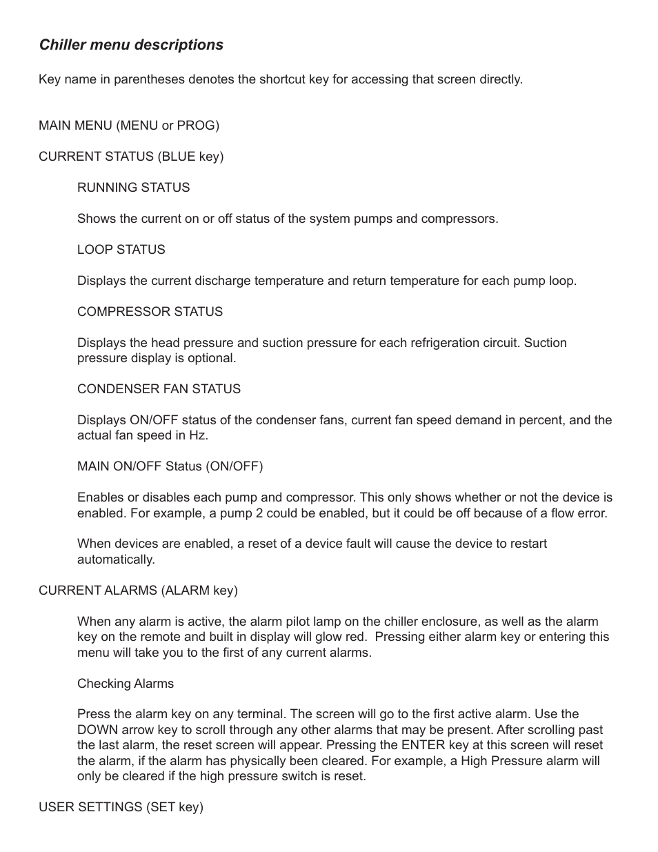 Schreiber Chillers 1055AC/RC HANDBOOK User Manual | Page 27 / 45