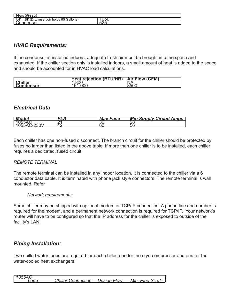 Schreiber Chillers 1055AC/RC HANDBOOK User Manual | Page 4 / 45