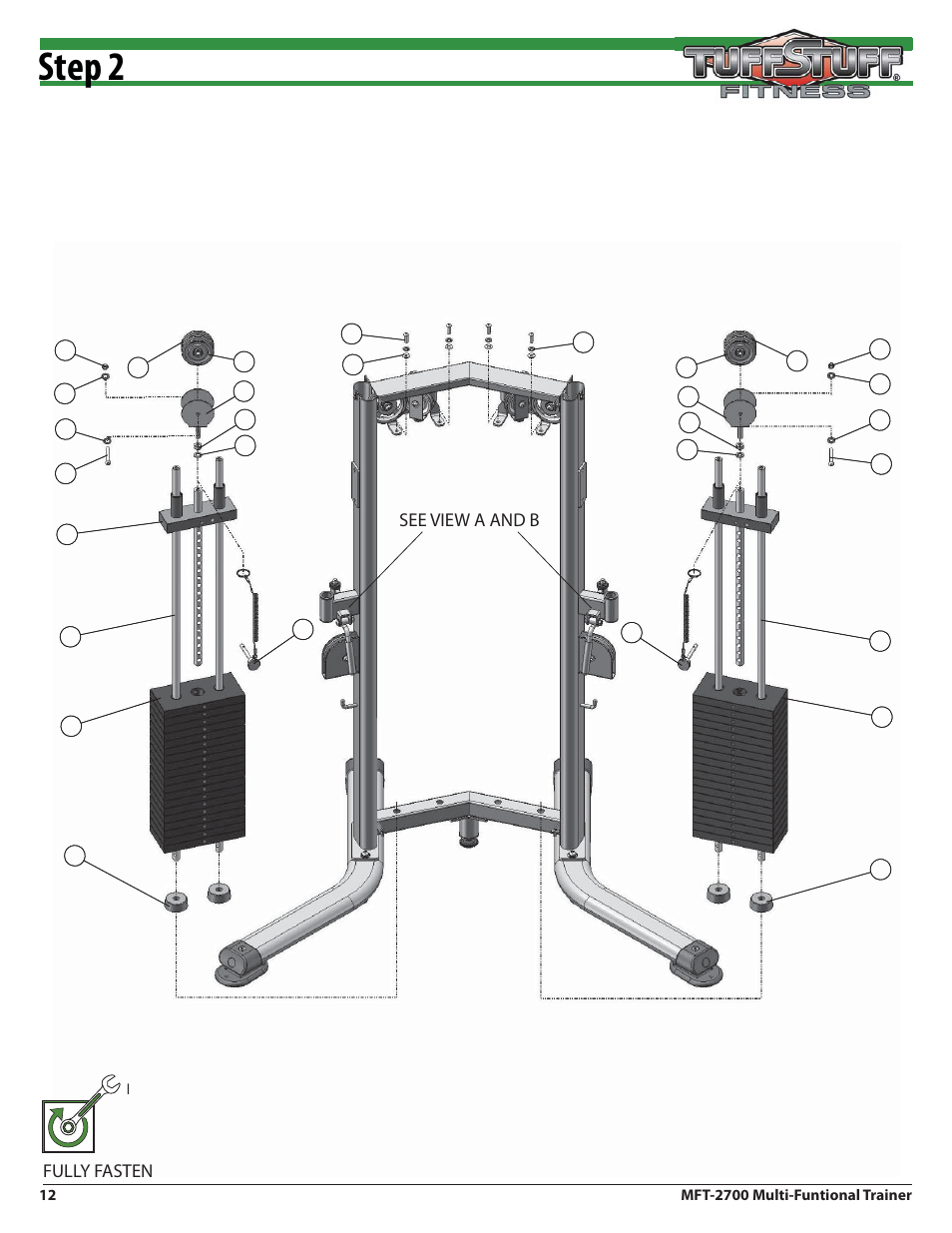 Step 2 | Tuff Stuff MFT-2700 Multi-Functional Trainer User Manual | Page 12 / 27